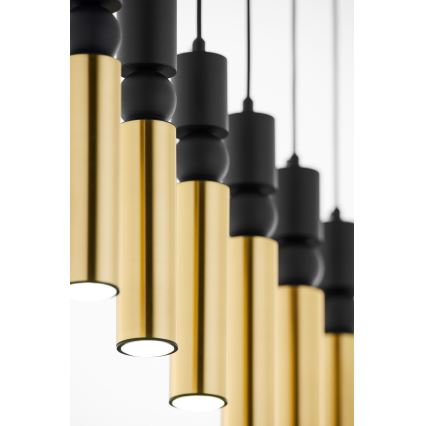 Jupiter 2008 - Пендел ALAS 6xGU10/10W/230V златист/черен