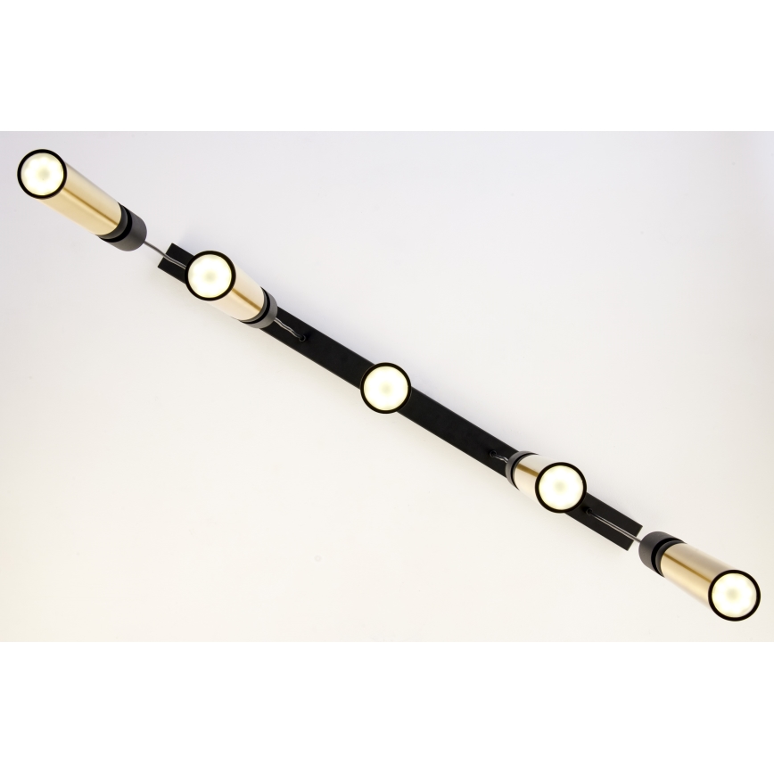 Jupiter 2012 - Пендел ALAS 5xGU10/10W/230V черен/златист