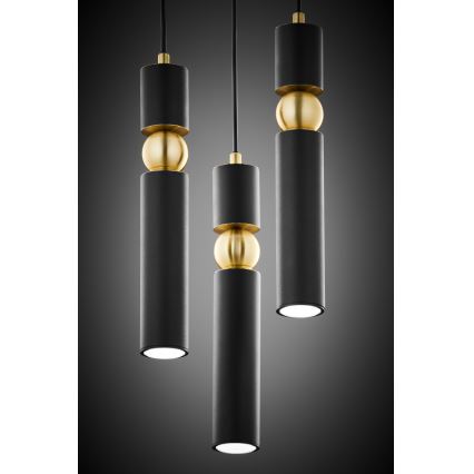 Jupiter 2013 - Пендел ALAS 3xGU10/10W/230V черен/златист