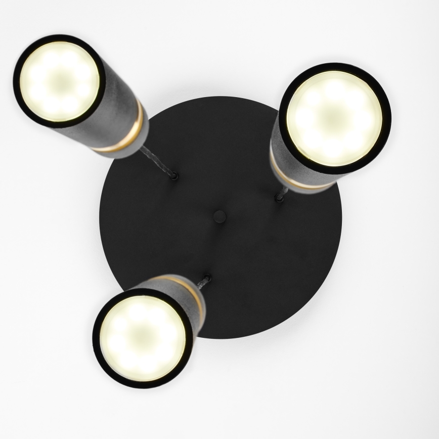 Jupiter 2013 - Пендел ALAS 3xGU10/10W/230V черен/златист