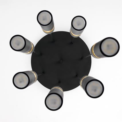 Jupiter 2015 - Пендел ALAS 7xGU10/10W/230V черен/златист