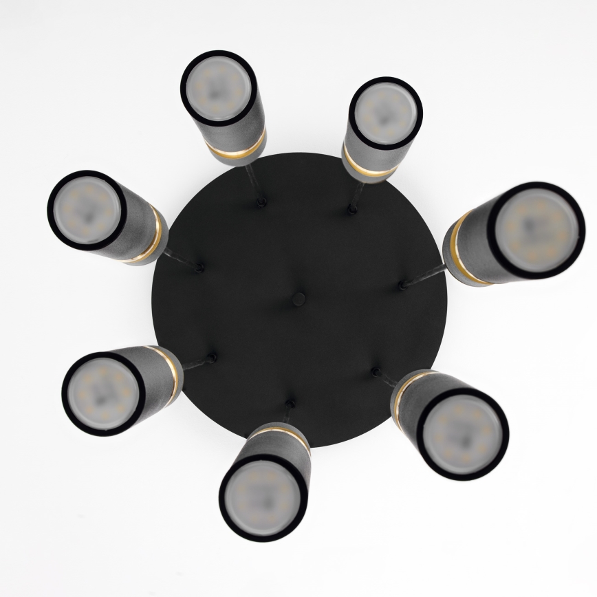 Jupiter 2015 - Пендел ALAS 7xGU10/10W/230V черен/златист