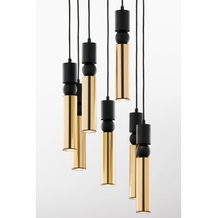 Jupiter 2018 - Пендел ALAS 7xGU10/10W/230V златист/черен