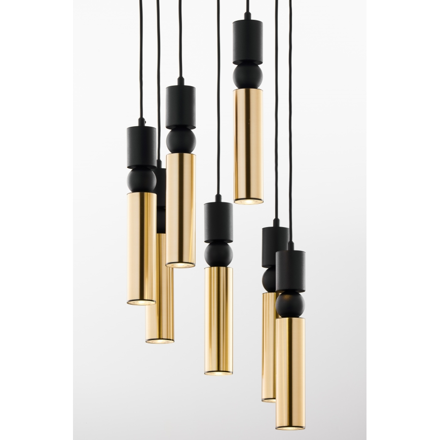 Jupiter 2018 - Пендел ALAS 7xGU10/10W/230V златист/черен