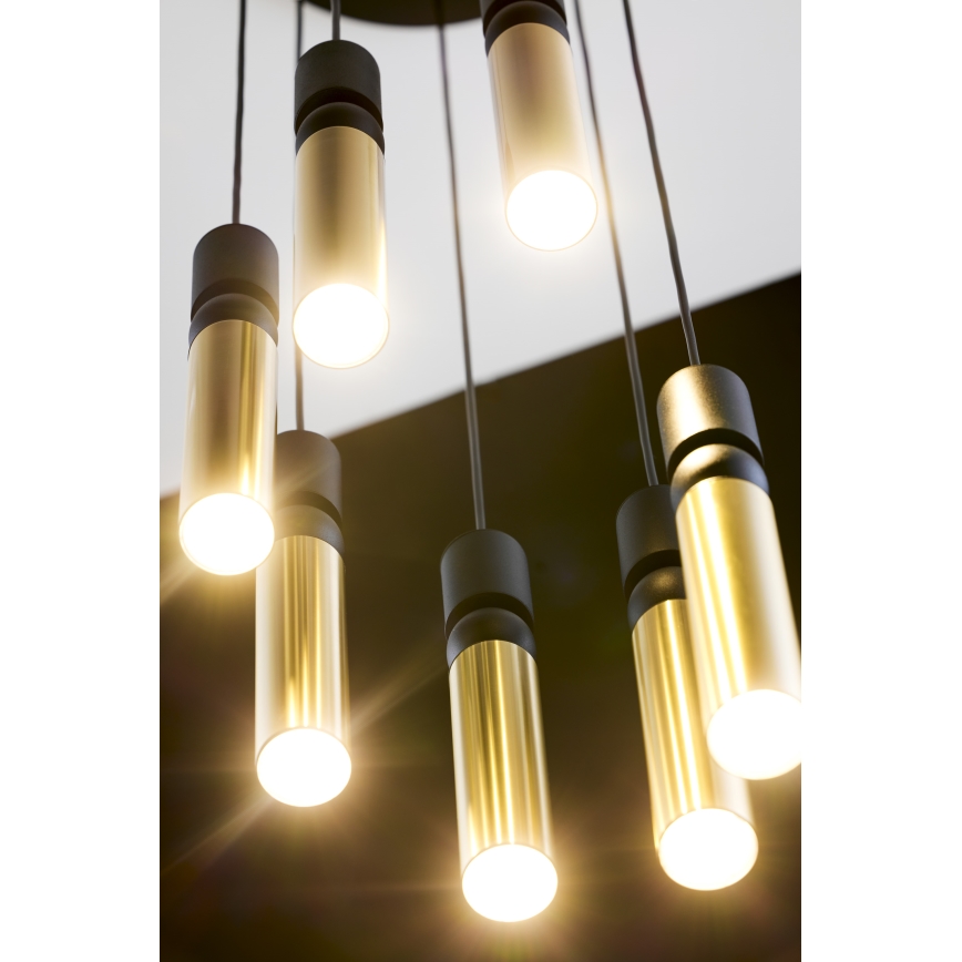 Jupiter 2018 - Пендел ALAS 7xGU10/10W/230V златист/черен