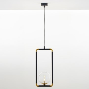 Jupiter 2023 - Пендел ZAFRA 1xG9/10W/230V черен/златист/прозрачен