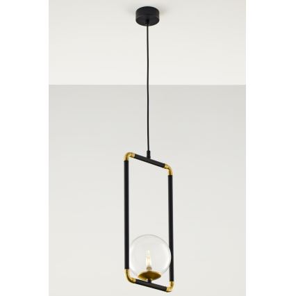 Jupiter 2023 - Пендел ZAFRA 1xG9/10W/230V черен/златист/прозрачен