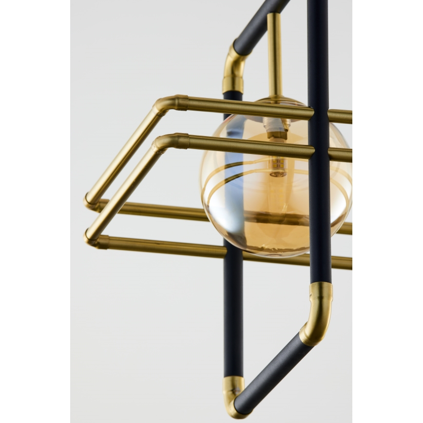 Jupiter 2025 - Пендел FIORI 1xG9/10W/230V черен/златист/бежов