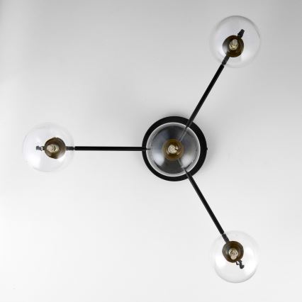 Jupiter 2034 - Полилей за повърхностен монтаж FIGARO 4xG9/10W/230V черен/златист/бежов/прозрачен