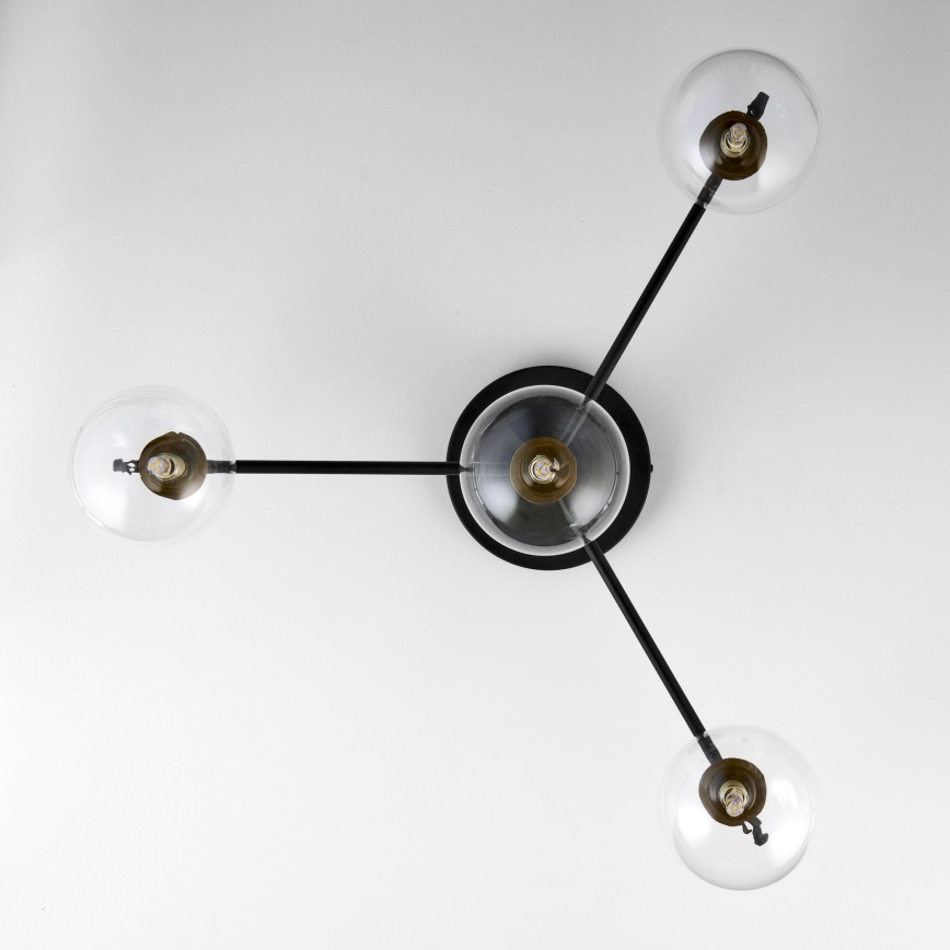 Jupiter 2034 - Полилей за повърхностен монтаж FIGARO 4xG9/10W/230V черен/златист/бежов/прозрачен