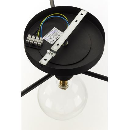 Jupiter 2034 - Полилей за повърхностен монтаж FIGARO 4xG9/10W/230V черен/златист/бежов/прозрачен