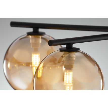Jupiter 2047 - Полилей за повърхностен монтаж PRATO 5xG9/10W/230V черен/бежов