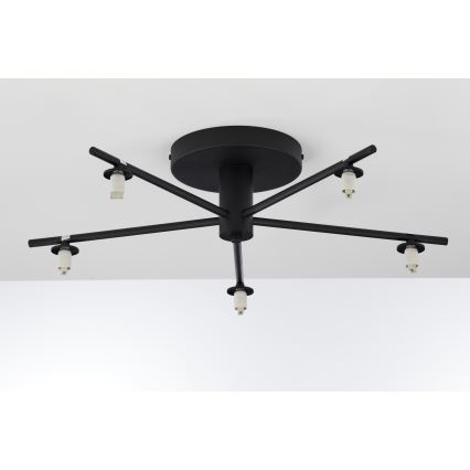 Jupiter 2047 - Полилей за повърхностен монтаж PRATO 5xG9/10W/230V черен/бежов