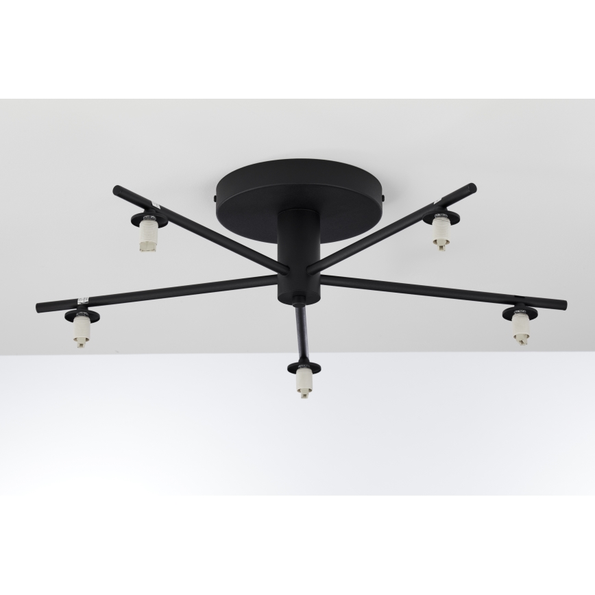 Jupiter 2047 - Полилей за повърхностен монтаж PRATO 5xG9/10W/230V черен/бежов