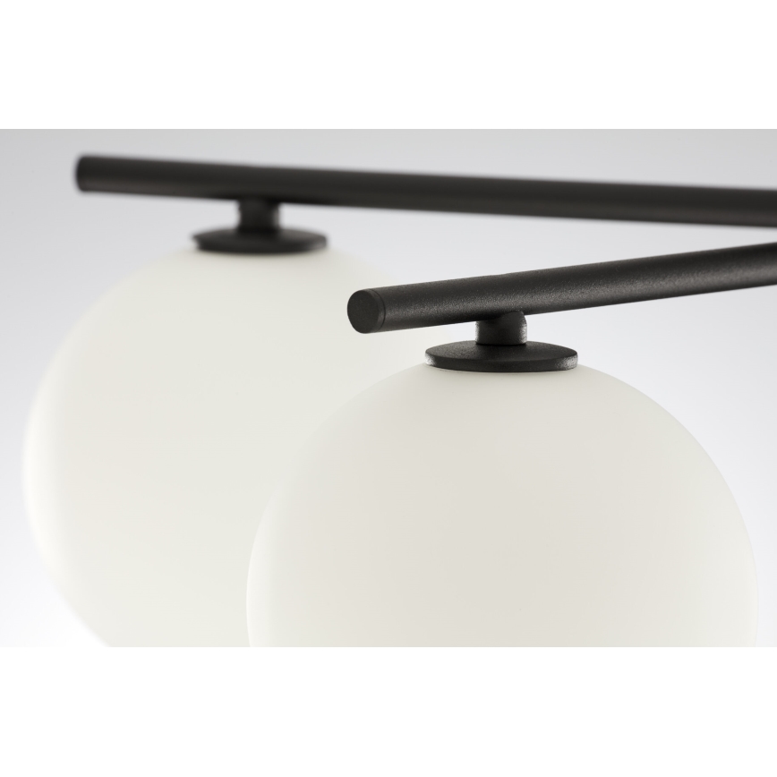 Jupiter 2049 - Полилей за директен монтаж PRATO 5xG9/14W/230V черно/бяло