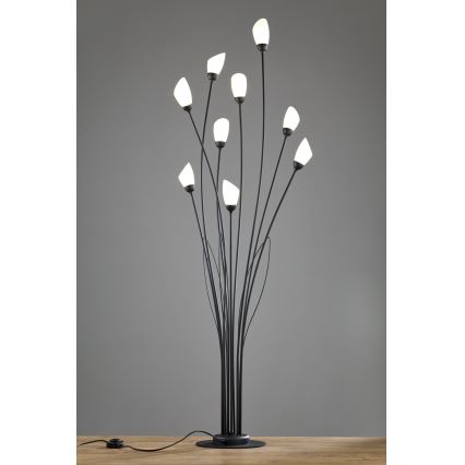 Jupiter 2058 - Подова лампа GLORIOSA 9xG9/14W/230V черна