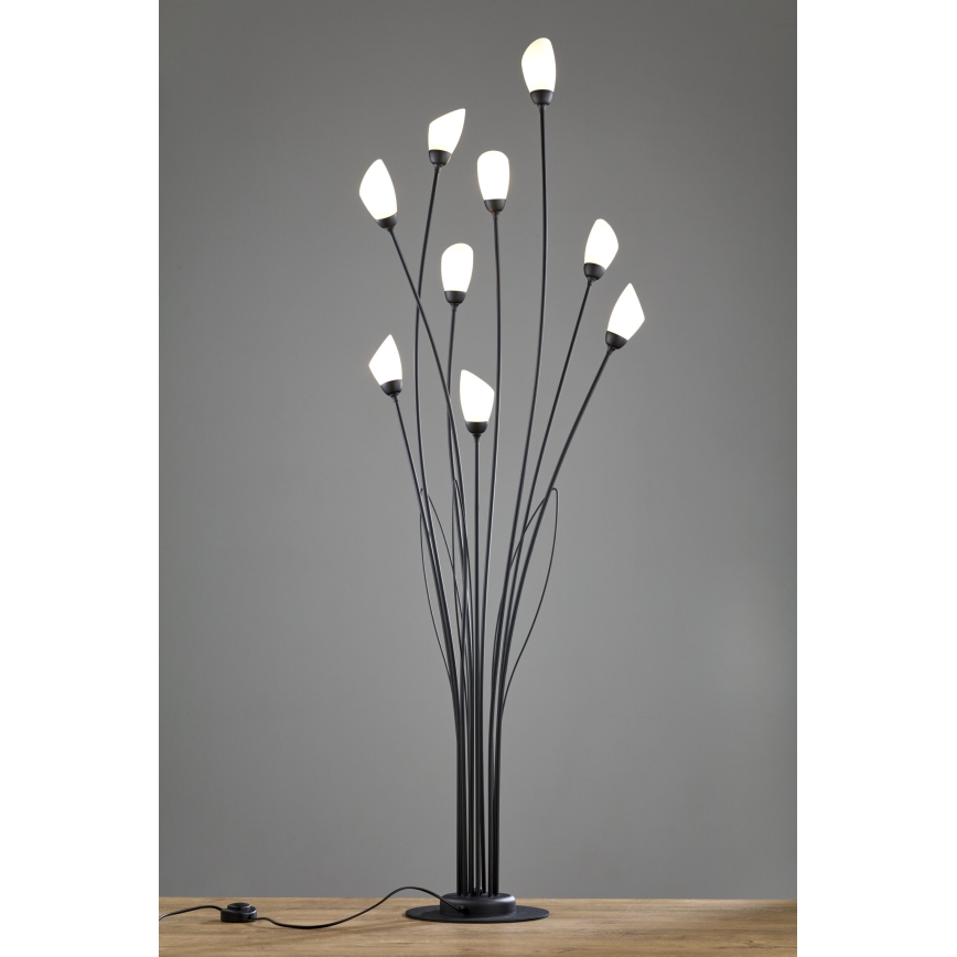 Jupiter 2058 - Подова лампа GLORIOSA 9xG9/14W/230V черна