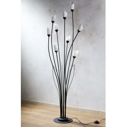 Jupiter 2058 - Подова лампа GLORIOSA 9xG9/14W/230V черна