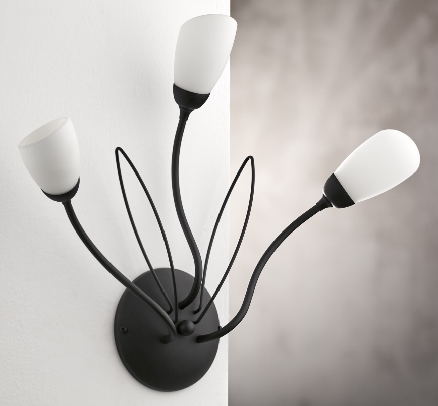 Jupiter 2059 - Стенно осветително тяло GLORIOSA 3xG9/14W/230V, черно