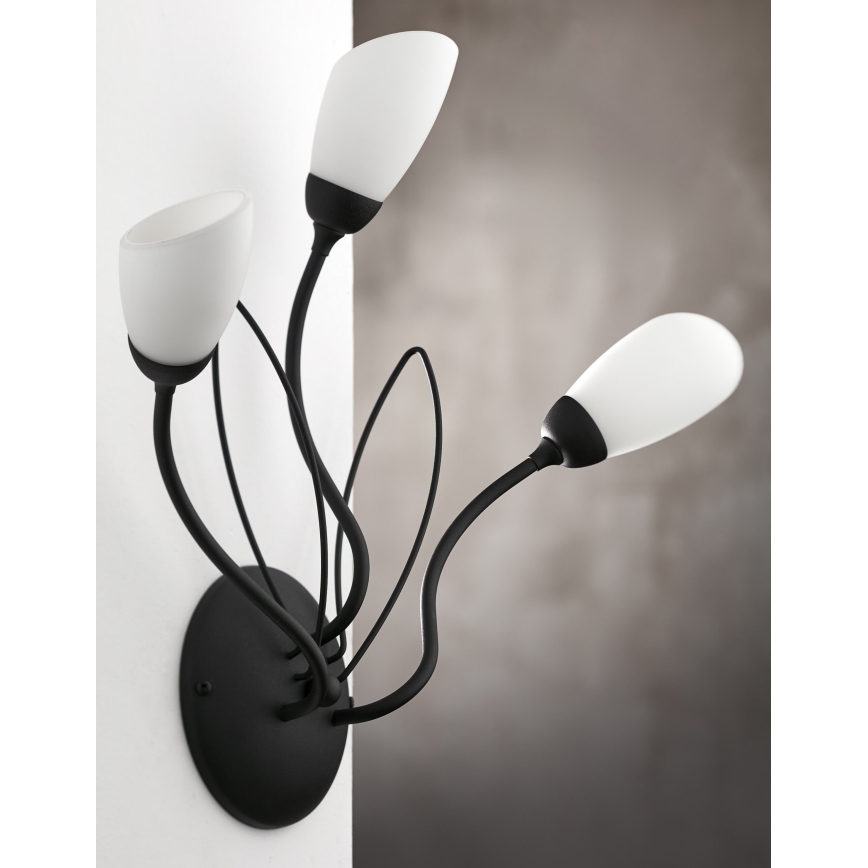 Jupiter 2059 - Стенно осветително тяло GLORIOSA 3xG9/14W/230V, черно