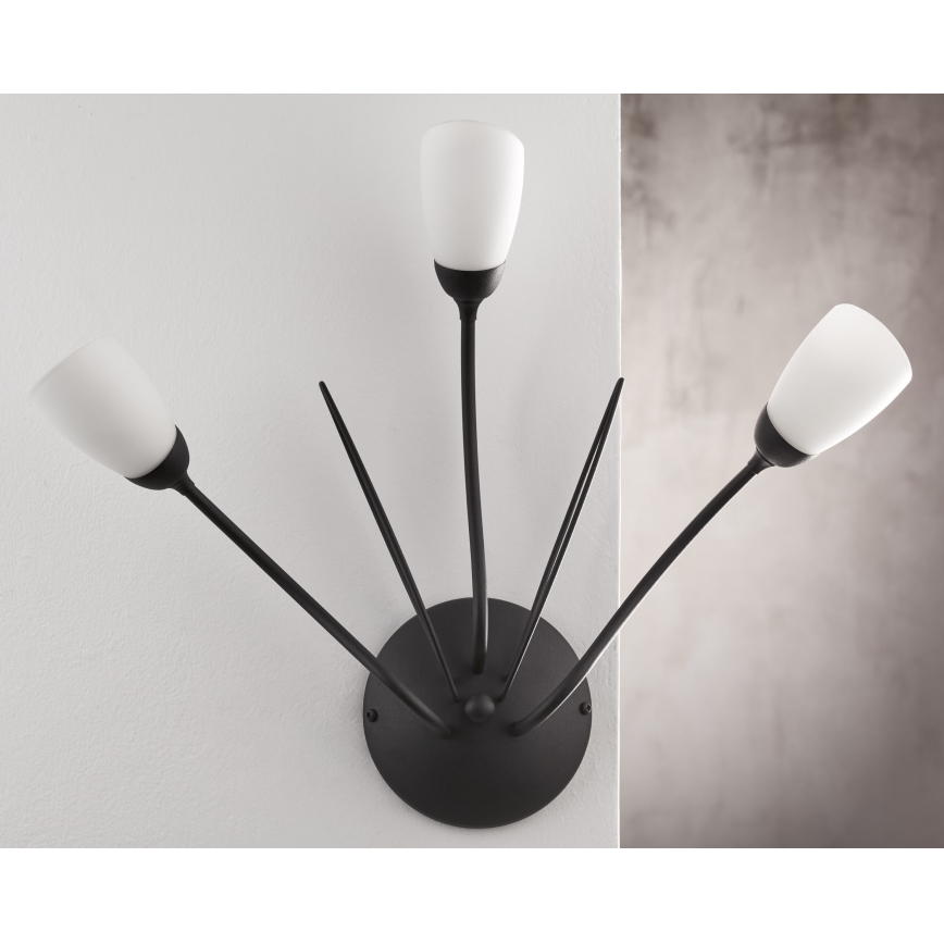 Jupiter 2059 - Стенно осветително тяло GLORIOSA 3xG9/14W/230V, черно