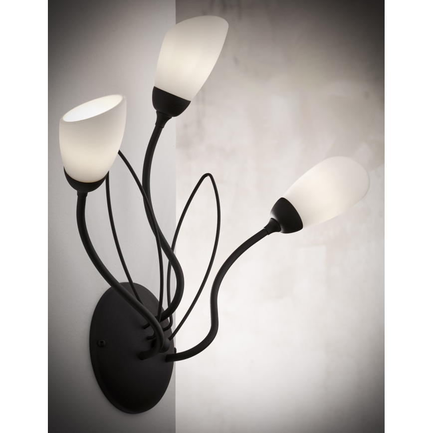 Jupiter 2059 - Стенно осветително тяло GLORIOSA 3xG9/14W/230V, черно