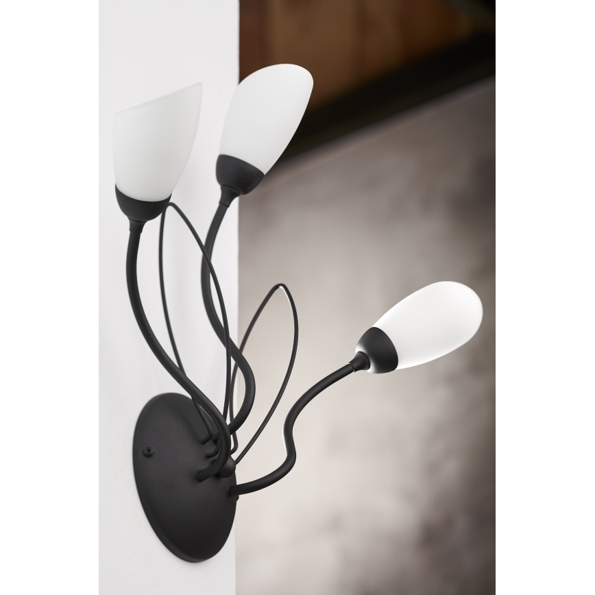 Jupiter 2059 - Стенно осветително тяло GLORIOSA 3xG9/14W/230V, черно