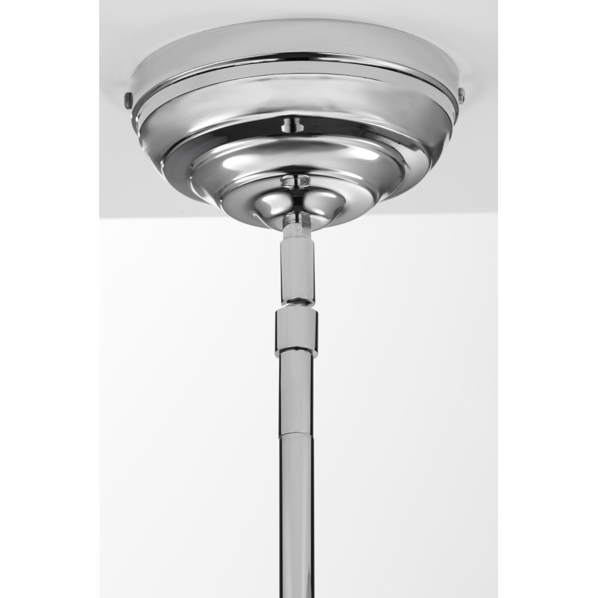 Jupiter 2071 - Пендел на тръба PLATINO 1xE27/15W/230V зелен/лъскав хром