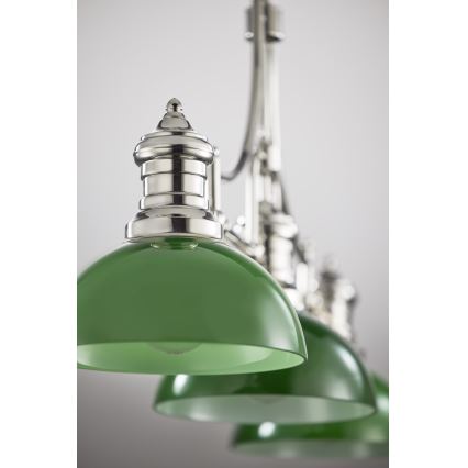 Jupiter 2072 - Полилей на штанга PLATINO 3xE27/15W/230V зелен/лъскав хром