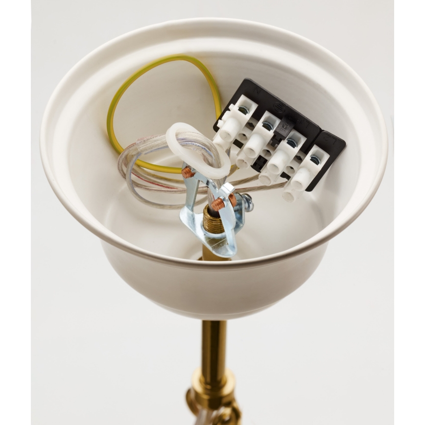 Jupiter 2084 - Полилей на верига SAMBA 5xE27/15W/230V бял/златист