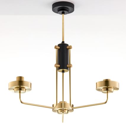 Jupiter 2087 - Полилей на тръба RAMIREZ 3xE27/15W/230V златист/черен