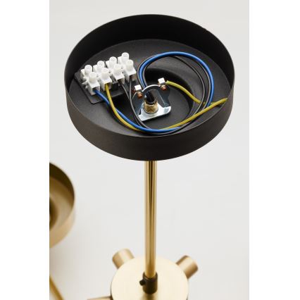 Jupiter 2087 - Полилей на тръба RAMIREZ 3xE27/15W/230V златист/черен