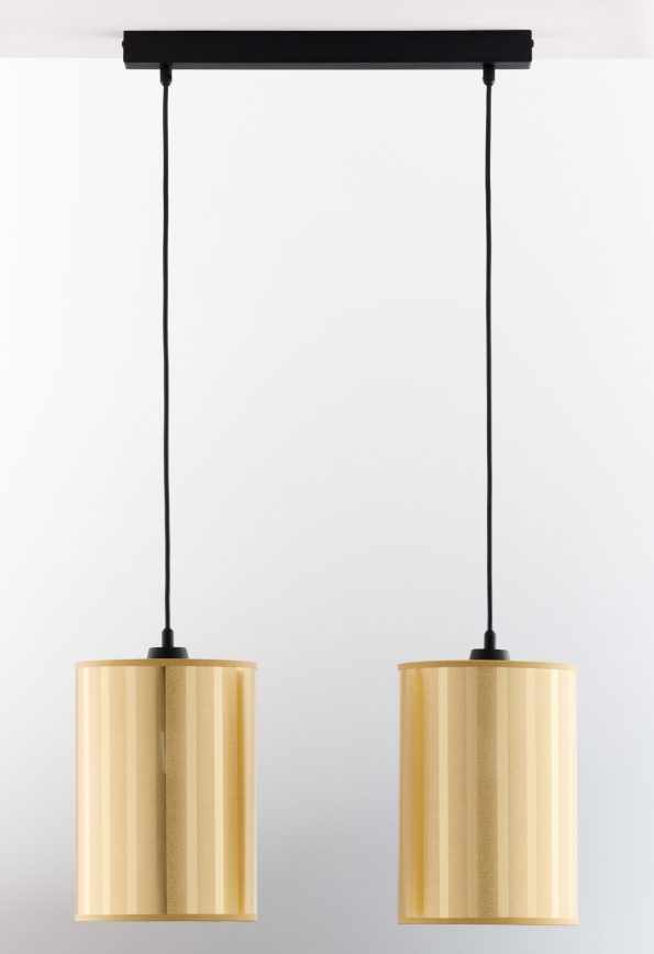 Jupiter 2091 - Полилей на кабел CORTINA 2xE27/15W/230V златен/черен