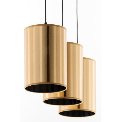 Jupiter 2092 - Полилей на кабел CORTINA 3xE27/15W/230V златист/черен