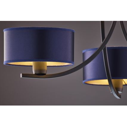 Jupiter 2099 - Полилей на верига ARTHUR 3xE27/15W/230V син/черен