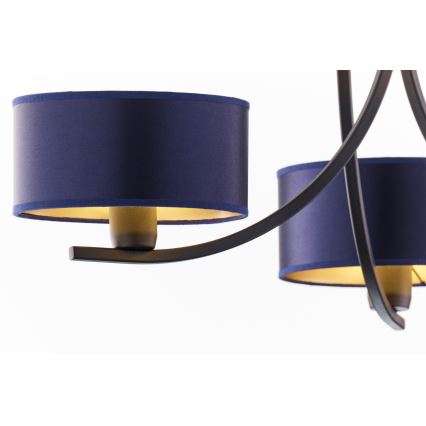 Jupiter 2099 - Полилей на верига ARTHUR 3xE27/15W/230V син/черен