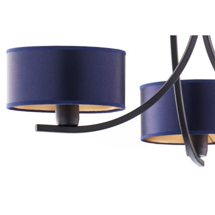 Jupiter 2099 - Полилей на верига ARTHUR 3xE27/15W/230V син/черен