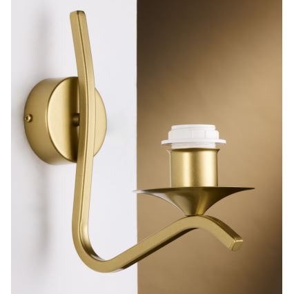 Jupiter 2111 - Настенна лампа KASZMIR 1xE27/15W/230V бяла/златна/мраморен декор