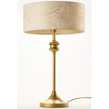 Jupiter 2112 - Настолна лампа KASZMIR 1xE27/15W/230V бяла/златна/мраморен декор