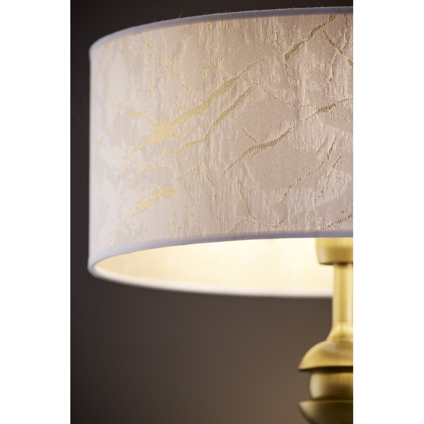 Jupiter 2112 - Настолна лампа KASZMIR 1xE27/15W/230V бяла/златна/мраморен декор