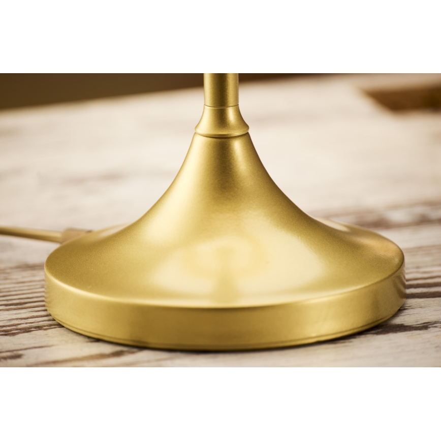 Jupiter 2112 - Настолна лампа KASZMIR 1xE27/15W/230V бяла/златна/мраморен декор