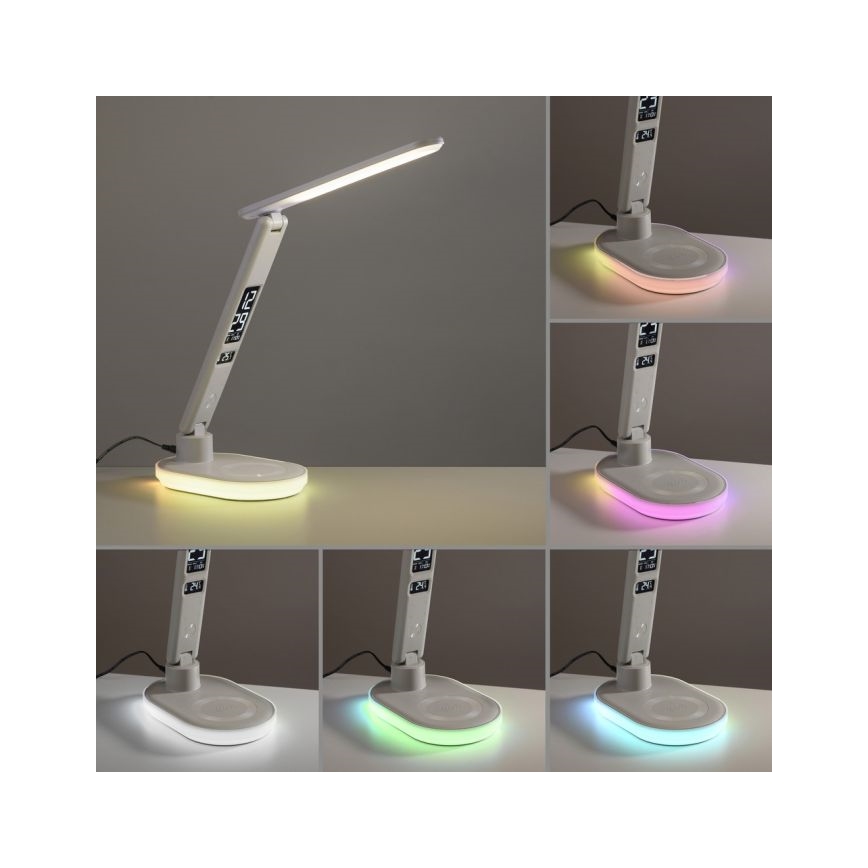JUST LIGHT. 11018-16 - LED RGBW Лампа TINA LED/4W/230V с безжично зареждане в бяло.