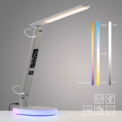 JUST LIGHT. 11018-16 - LED RGBW Лампа TINA LED/4W/230V с безжично зареждане в бяло.
