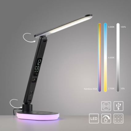 JUST LIGHT. 11018-18 - LED RGBW LED Димируема сензорна настолна лампа с безжично зареждане TINA LED/4W/230V