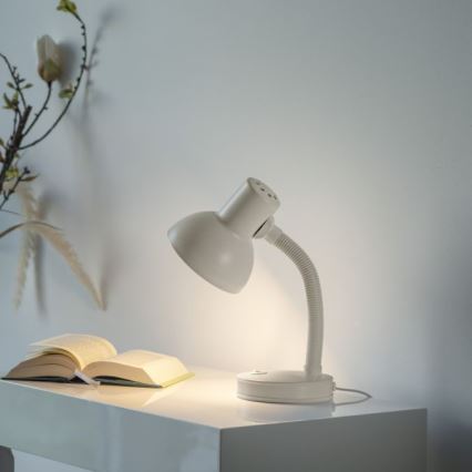 JUST LIGHT. 11080-16 - Гъвкава настолна лампа FLEXI 1xE27/25W/230V бяла