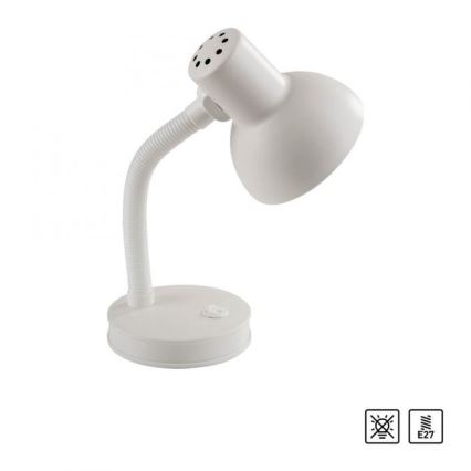 JUST LIGHT. 11080-16 - Гъвкава настолна лампа FLEXI 1xE27/25W/230V бяла