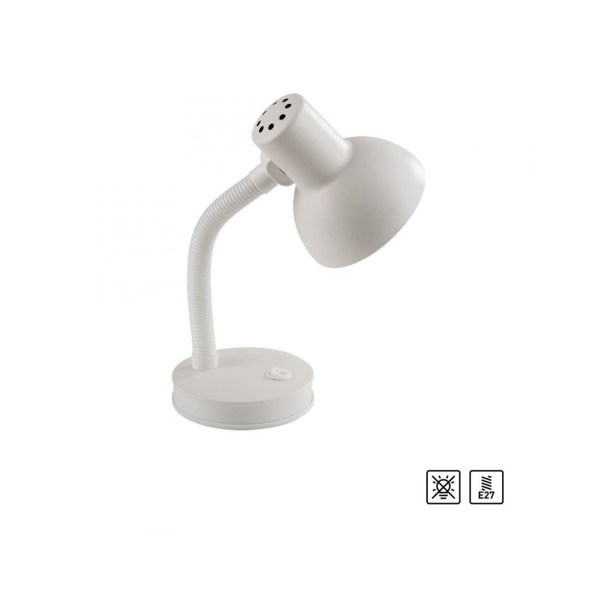 JUST LIGHT. 11080-16 - Гъвкава настолна лампа FLEXI 1xE27/25W/230V бяла