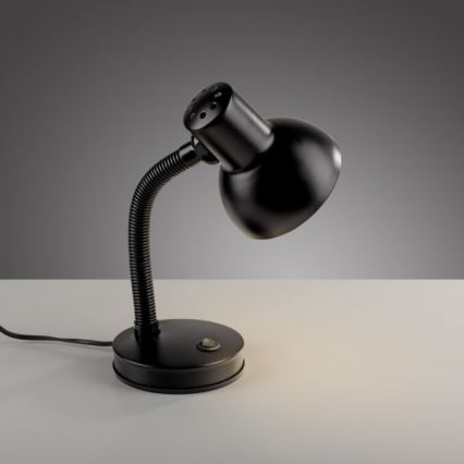 JUST LIGHT. 11080-18 - Гъвкава настолна лампа FLEXI 1xE27/25W/230V черна