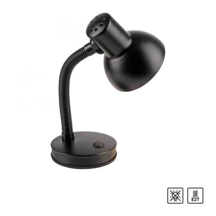 JUST LIGHT. 11080-18 - Гъвкава настолна лампа FLEXI 1xE27/25W/230V черна