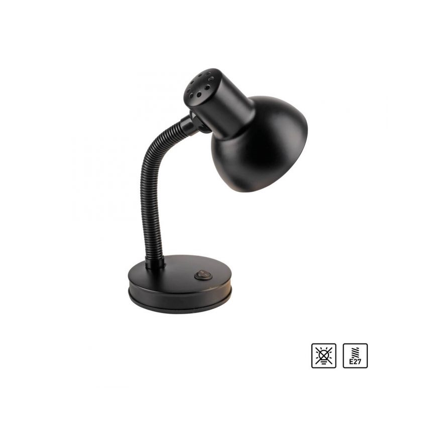 JUST LIGHT. 11080-18 - Гъвкава настолна лампа FLEXI 1xE27/25W/230V черна